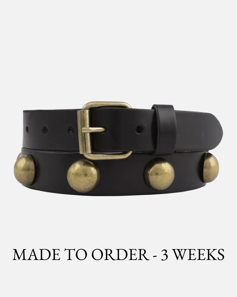 MADE TO ORDER Pearl │ Leren Riem met Ballen