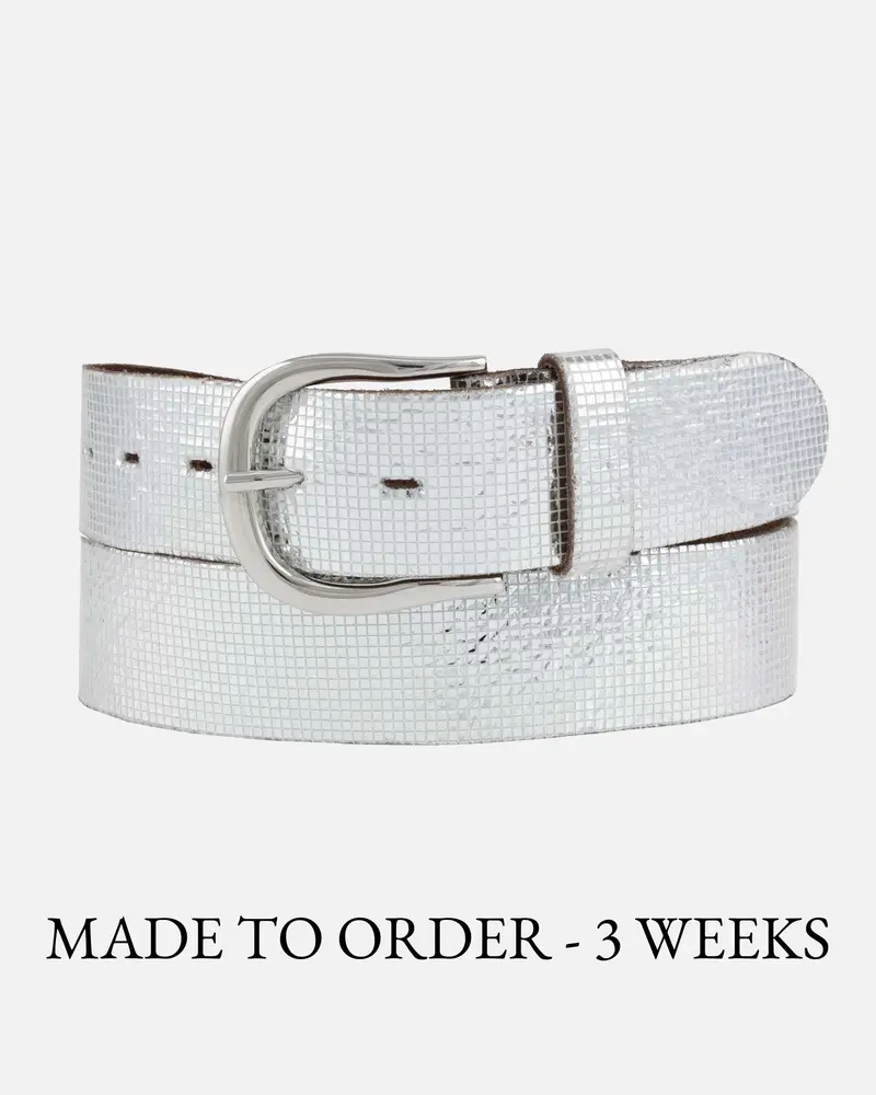 MADE TO ORDER Reda │Metallic Lederen Riem