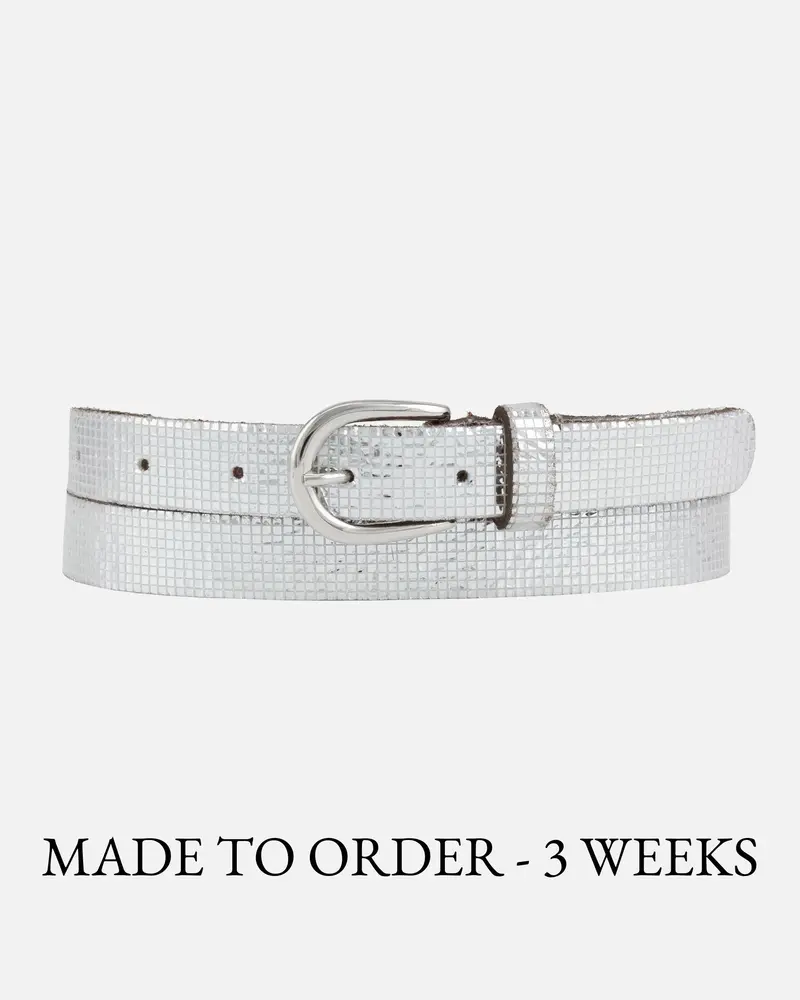 MADE TO ORDER Reza │Metallic Lederen Riem