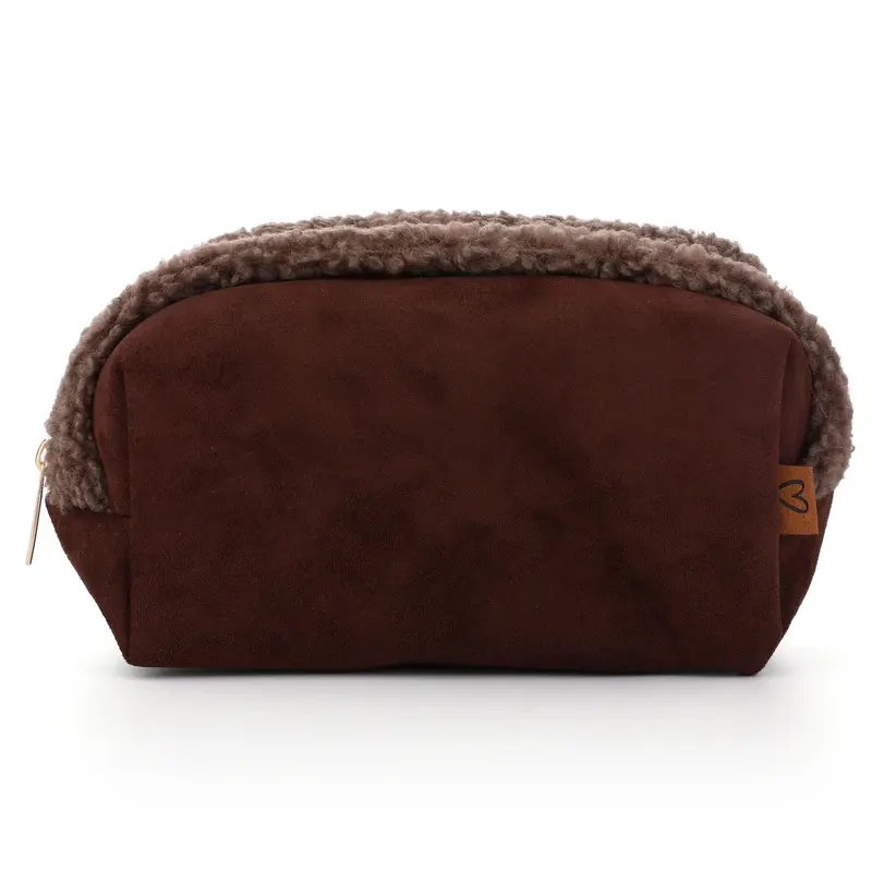 Make-up tas Teddy coffee 20x12cm