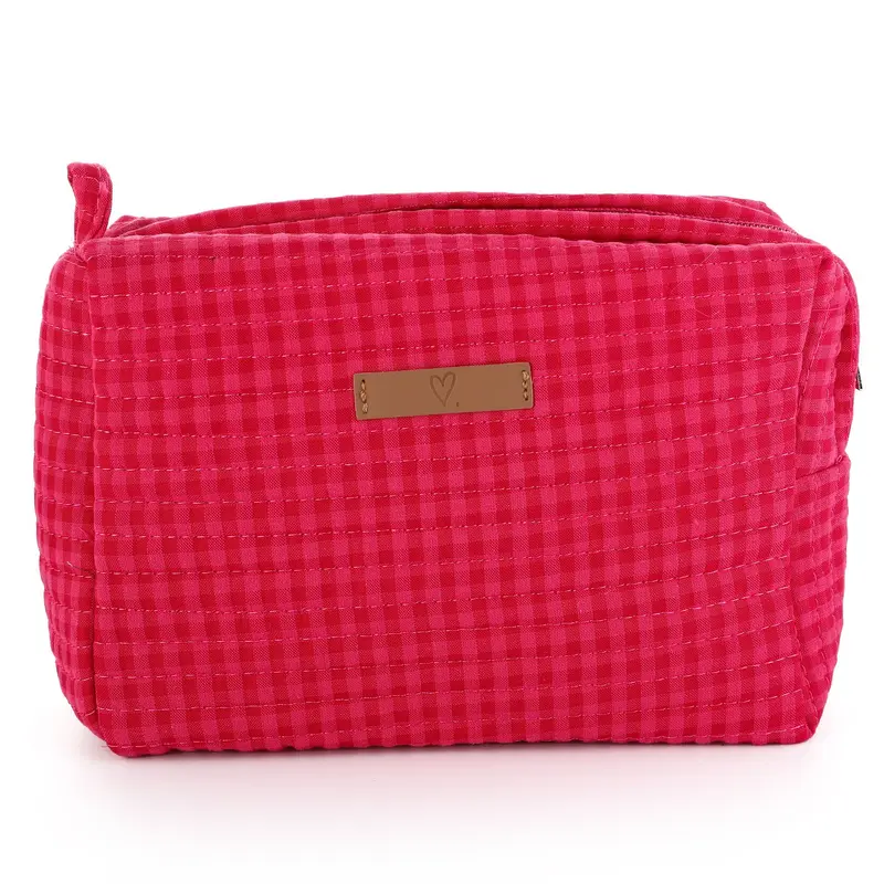Make-up tasje Travel roze fuchsia 19x14cm