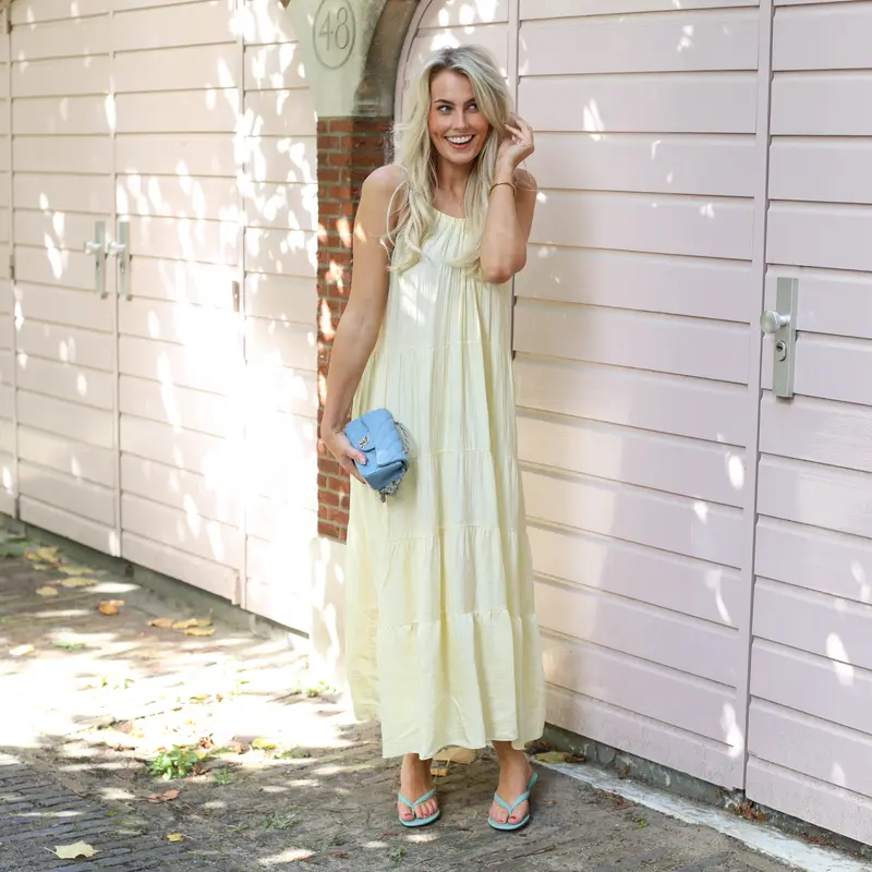 Mara maxi jurk geel