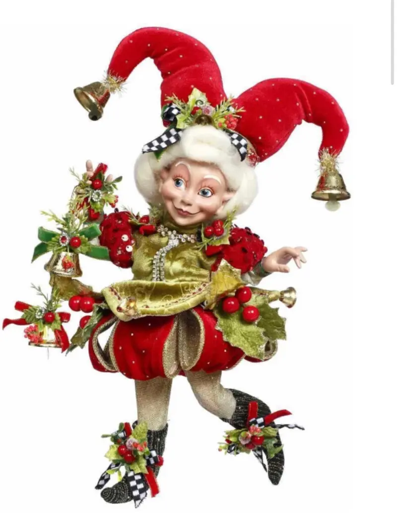 Mark Roberts Small Holly Belle Elf Doll on Base – 32 cm