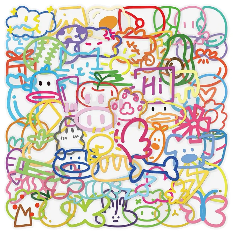 Marker Doodle Sticker Pack (50 Stickers)