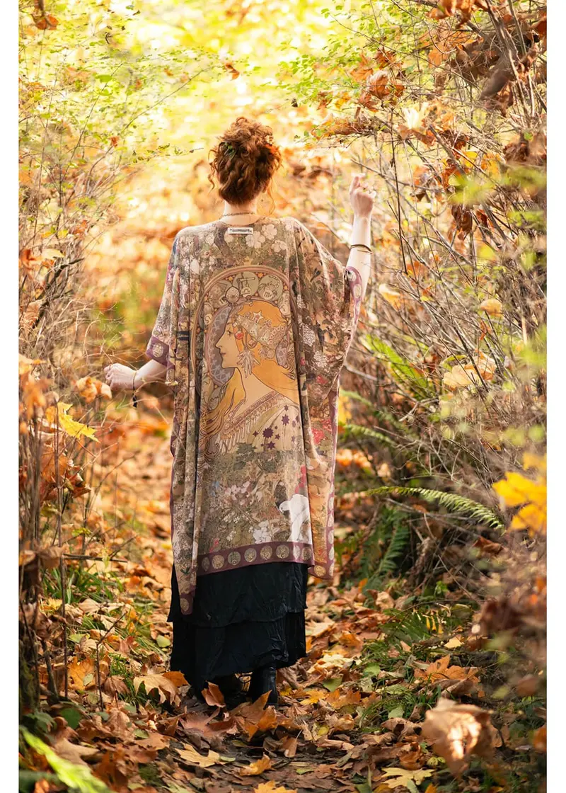 Market of Stars Dream Weaver Starduster Kimono Brown