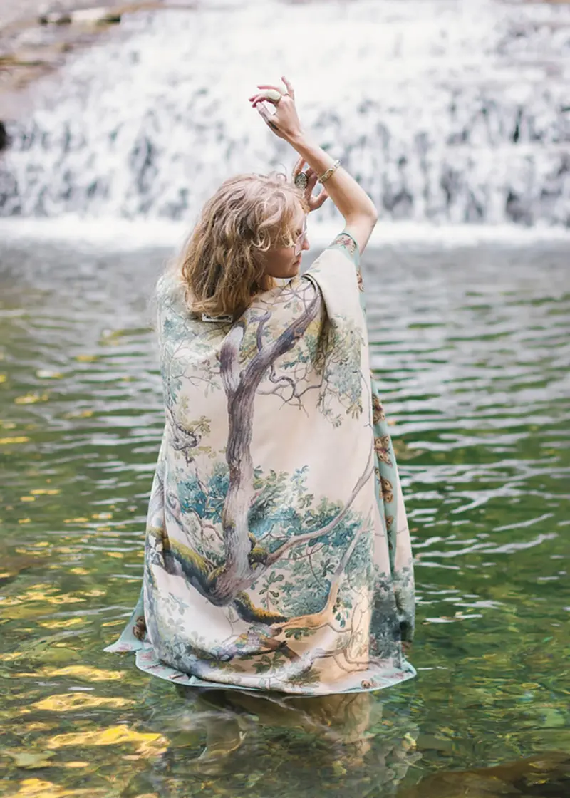 Market Of Stars Earth & Sky Long Kimono Cream
