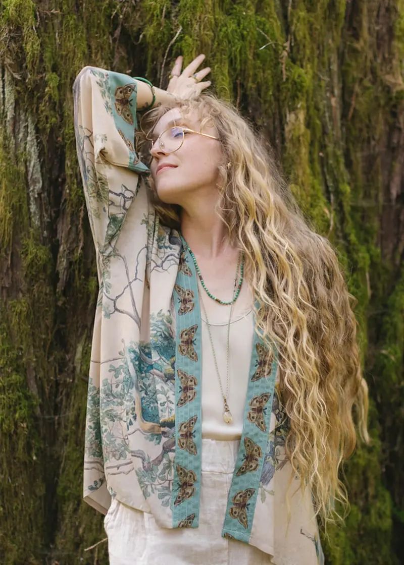 Market Of Stars Earth & Sky Short Kimono Cream