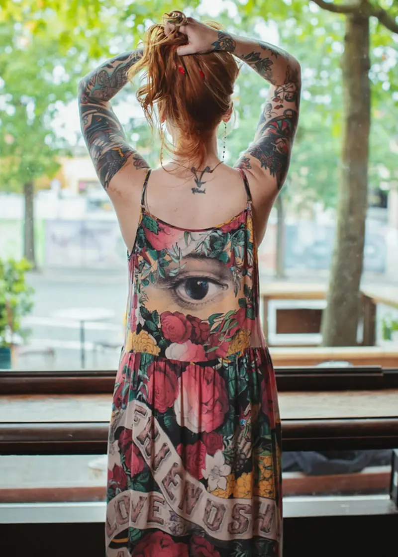 Market Of Stars Friendship Love & Truth Maxi Slip Dress Multi