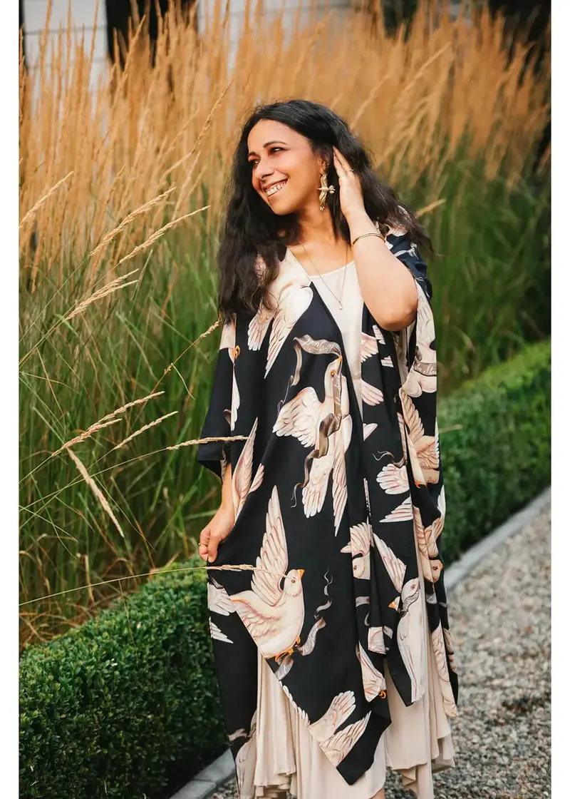 Market of Stars Midnight Doves Goddess Starduster Kimono