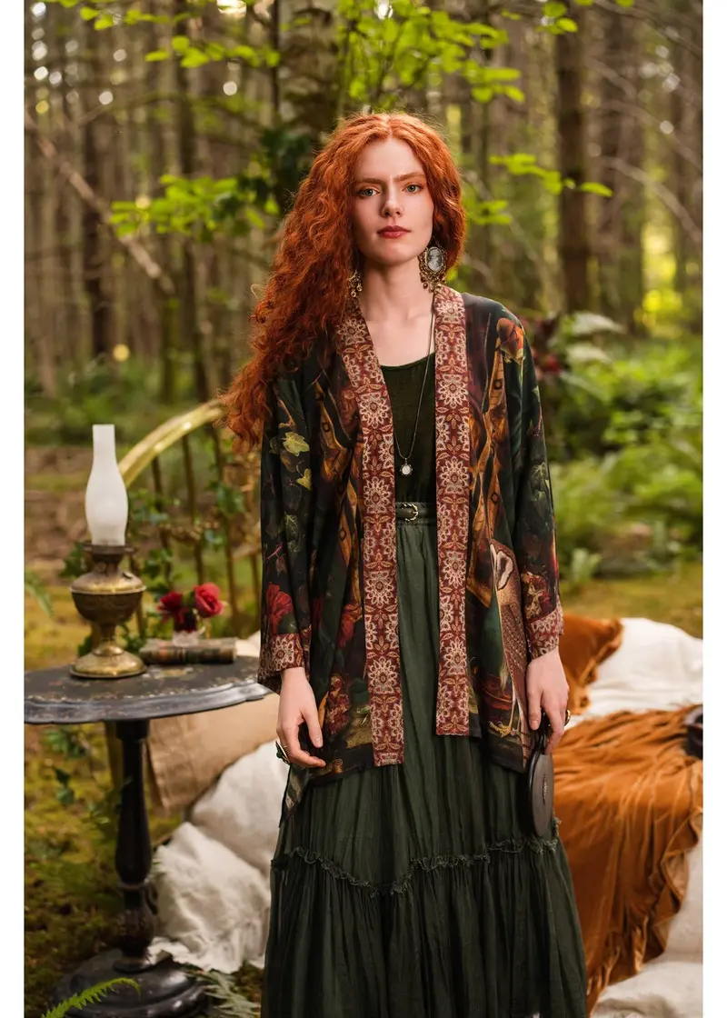Market Of Stars Solstice Matinée Midi Kimono Green