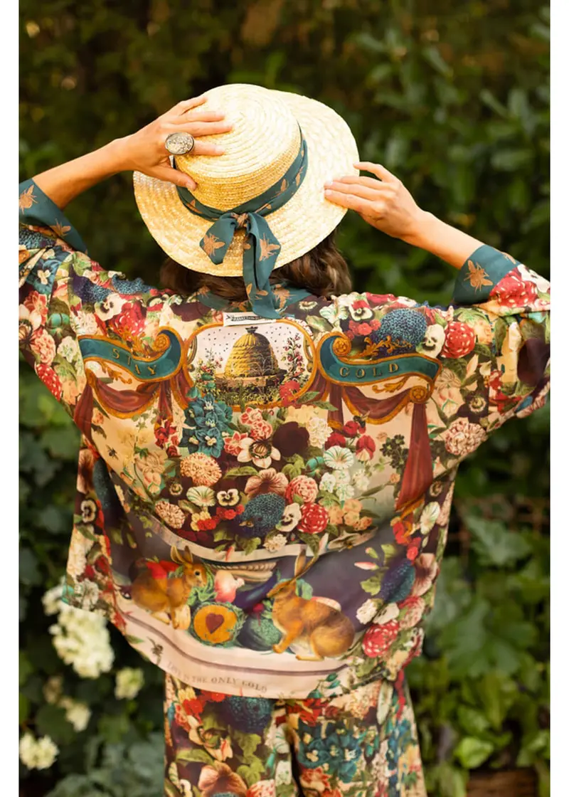 Market Of Stars Stay Gold Short Kimono
