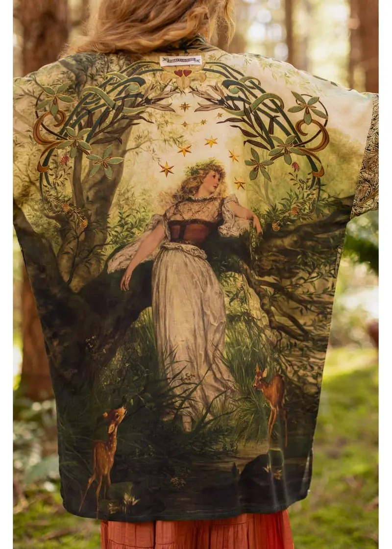 Market Of Stars The Dawning Matinée Midi Kimono Green
