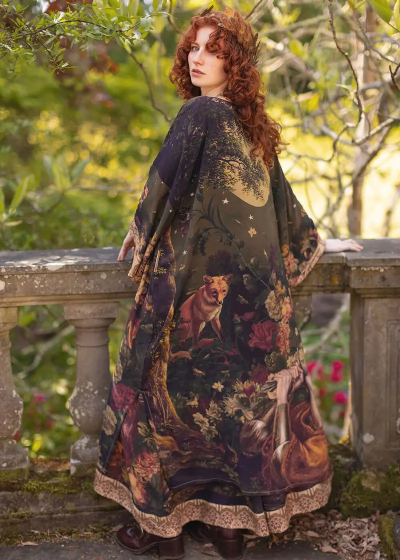 Market of Stars The Messenger Long Kimono Black