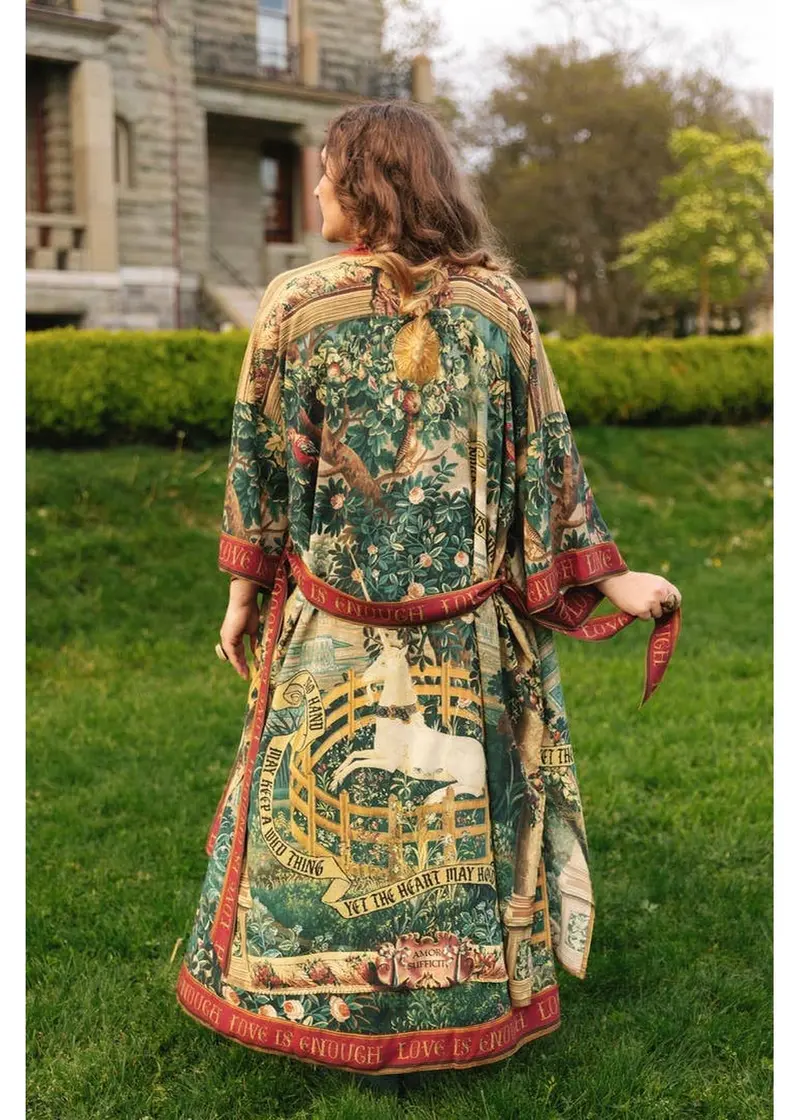 Market Of Stars Wildheart Opera Long Green Kimono