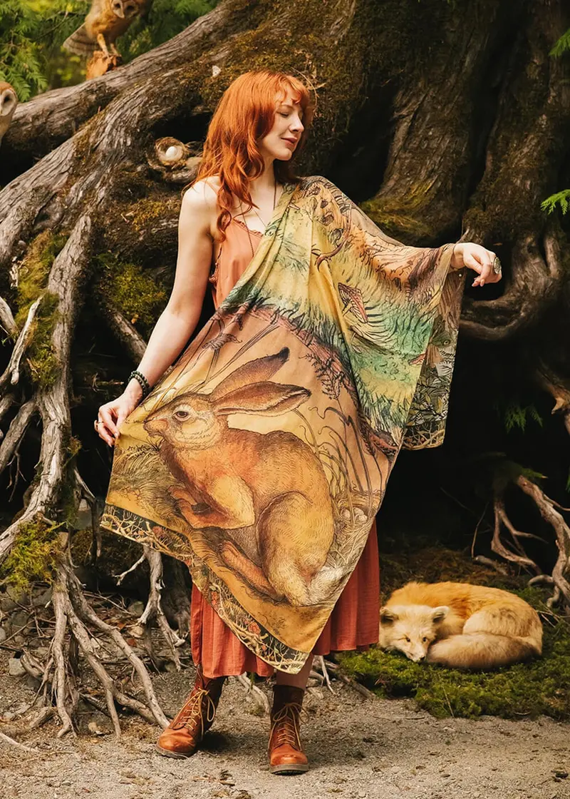 Market Of Stars Woodland Wisdom Fox & Owl Scarf