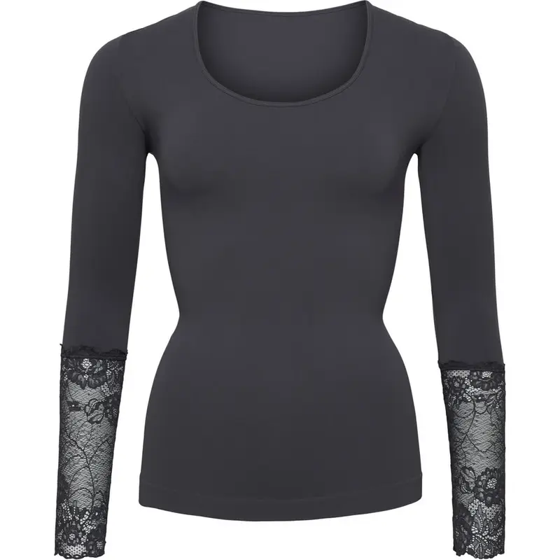Mary Blouse Lace LS H5-604 Antracite