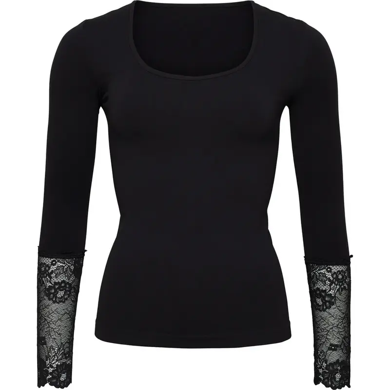 Mary Blouse Lace LS H5-604 Nero