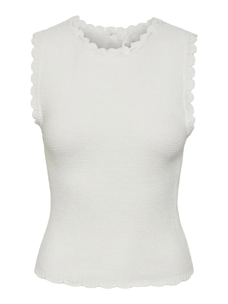 Mary knit top off white