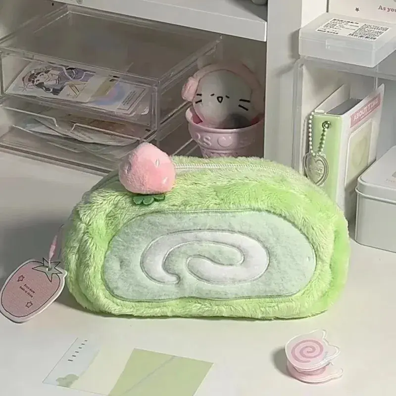 Matcha Roll Plush Pencil Case