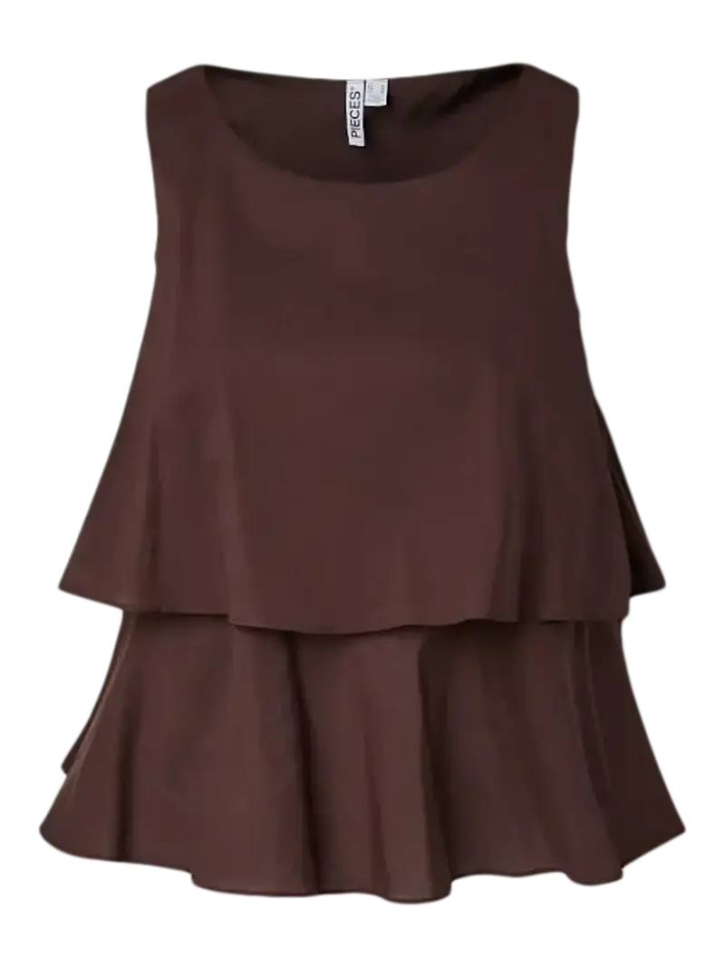 Meagan blouse hot fudge bruin
