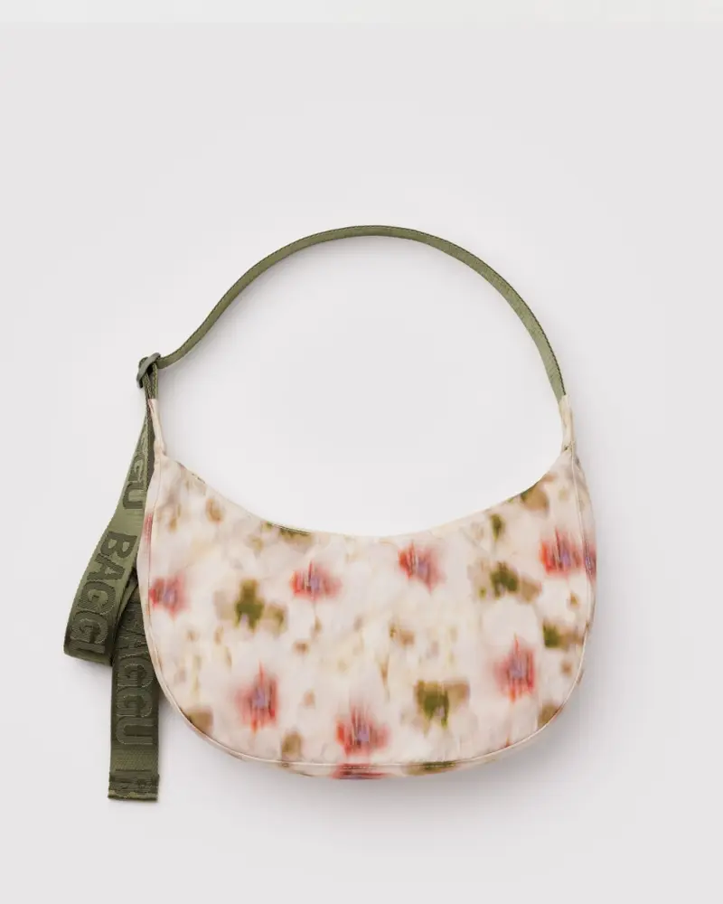 Medium Crescent Bag - Abstract Floral