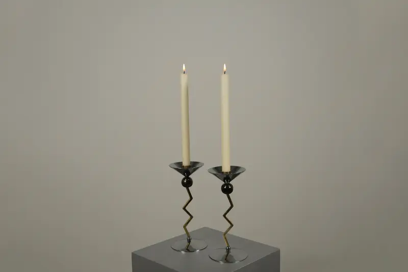 Memphis Zig Zag Candleholders