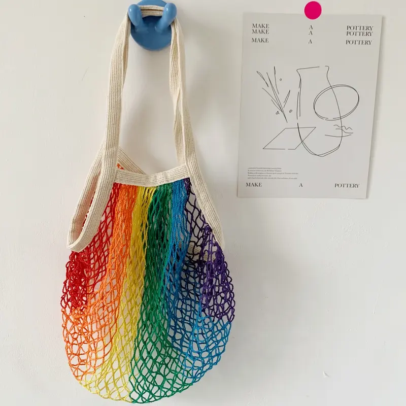 Mesh Net Rainbow Tote (2 Colours)