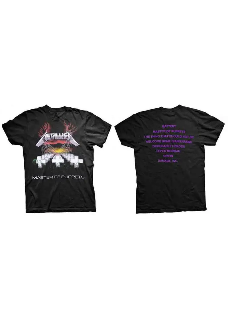 Metallica Master of Puppets Band T-Shirt Black