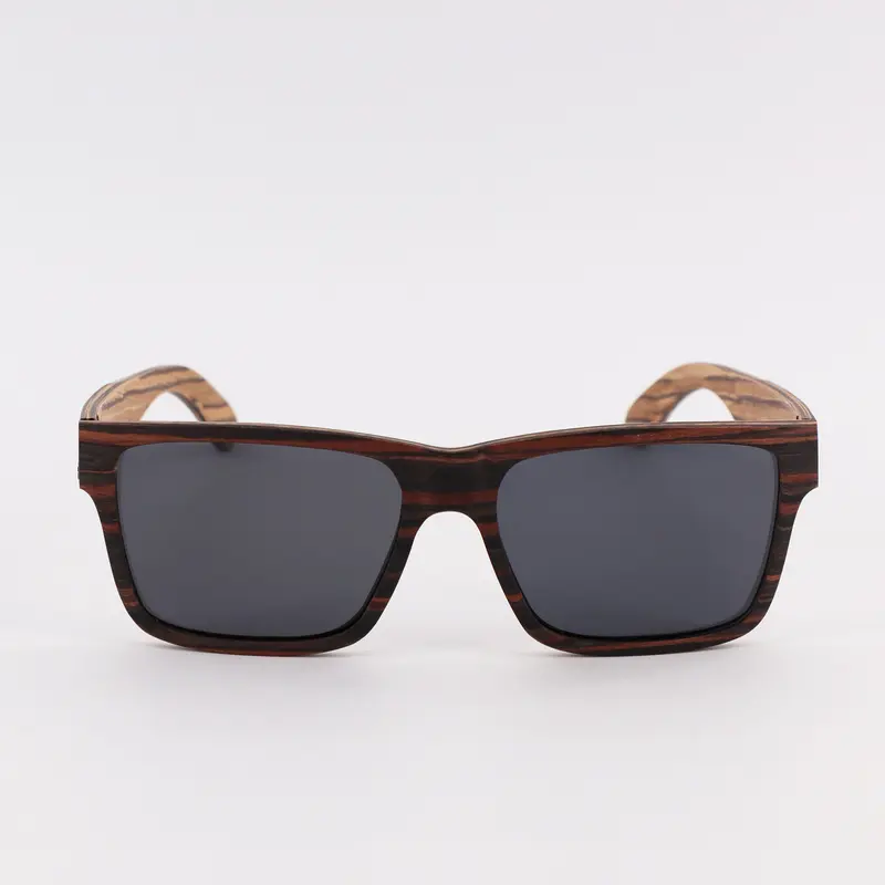 METRO Striped Ebony Sunglasses | smoke lenses