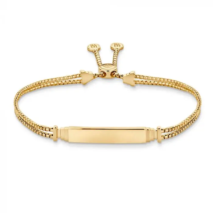 Mi Moneda-MMV BROADWAY ADJUSTABLE BRACELET 925 SILVER GOLD PLATED