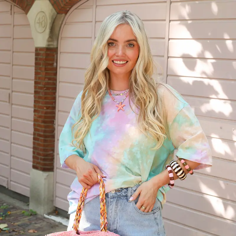Miami tie dye shirt pastel
