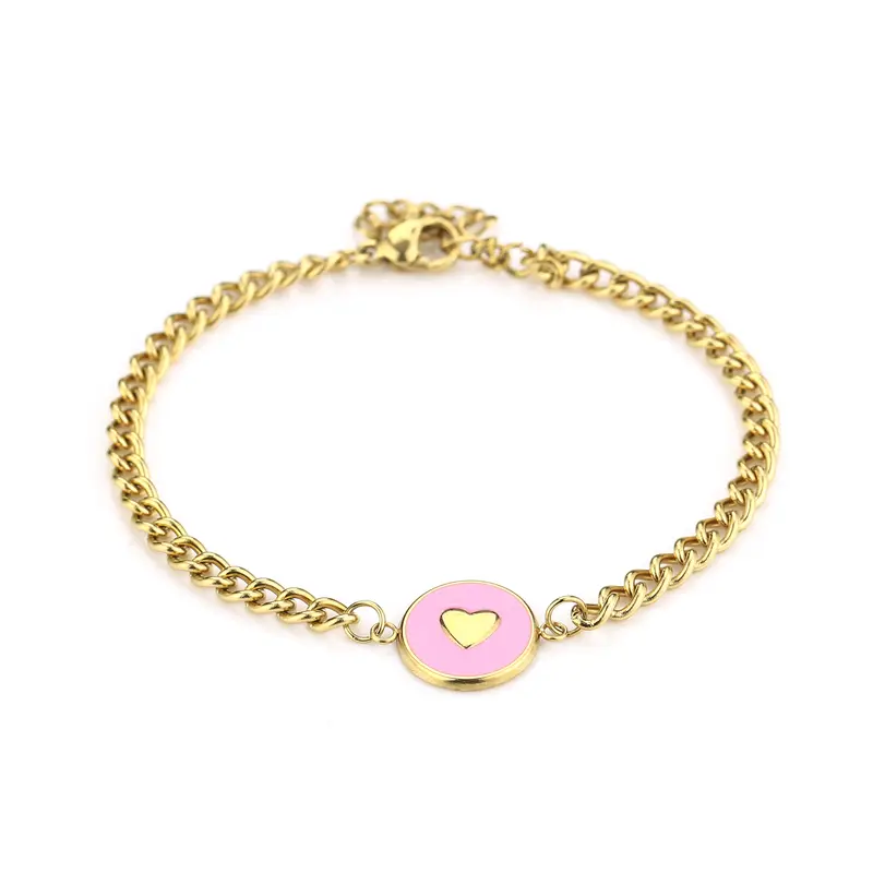 Michelle Bijoux armband hart schakel