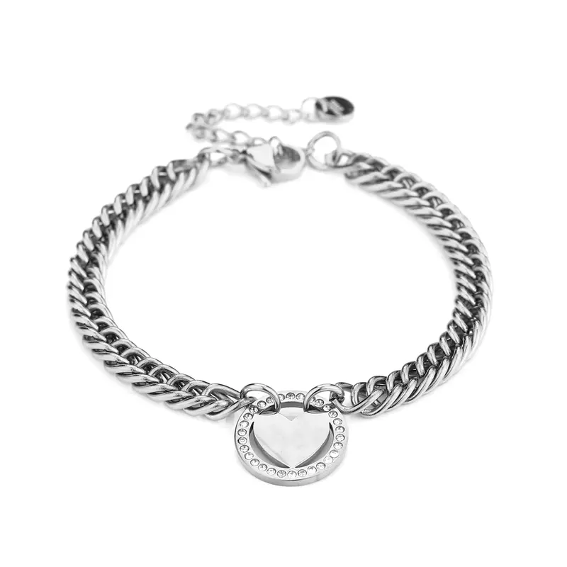 Michelle Bijoux armband hart witte stenen