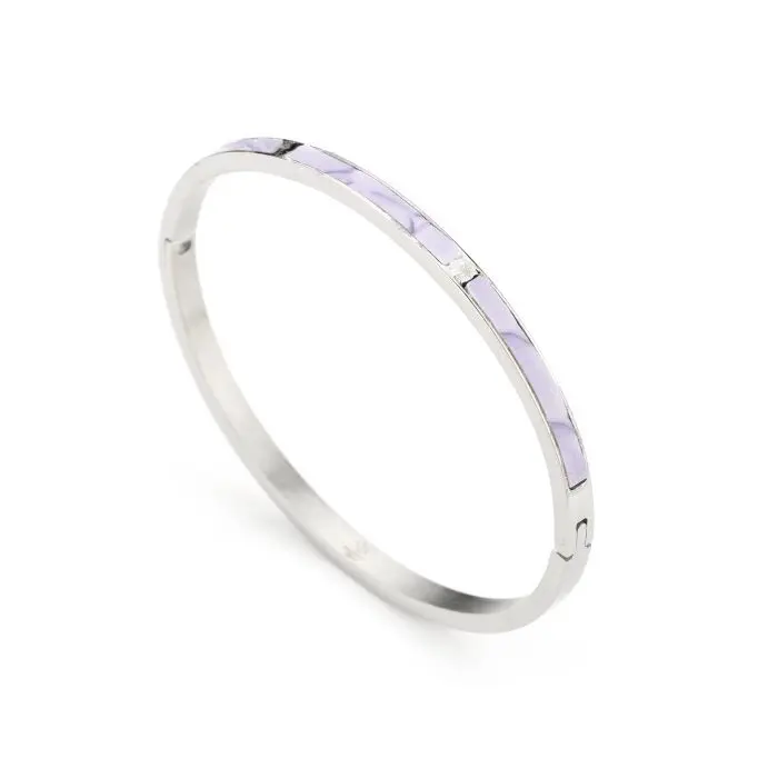 Michelle Bijoux Armband Paars Kroko Zilver/Paars