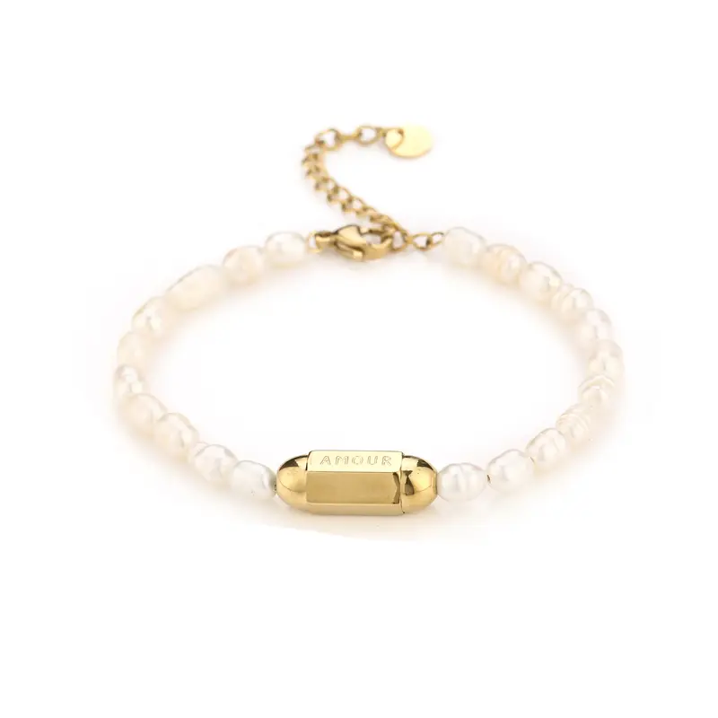 Michelle Bijoux Armband parels tube armour