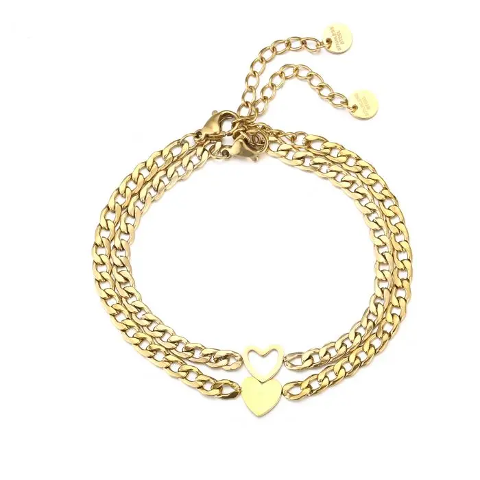 Michelle Bijoux Armband Schakels Hartjes