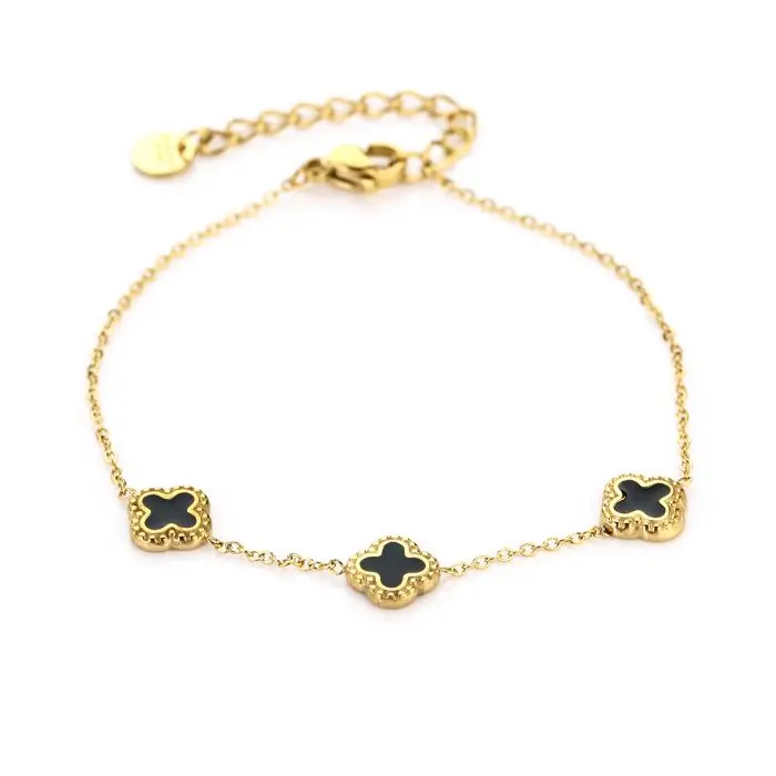 Michelle Bijoux Armband (Sieraad) Armband 3 Klavers Goud