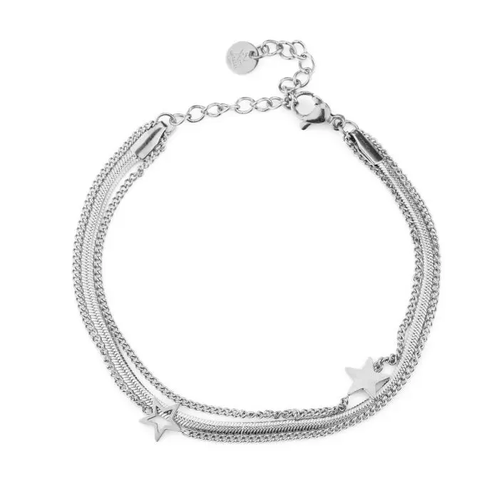 Michelle Bijoux Armband Triple Chain Double Star