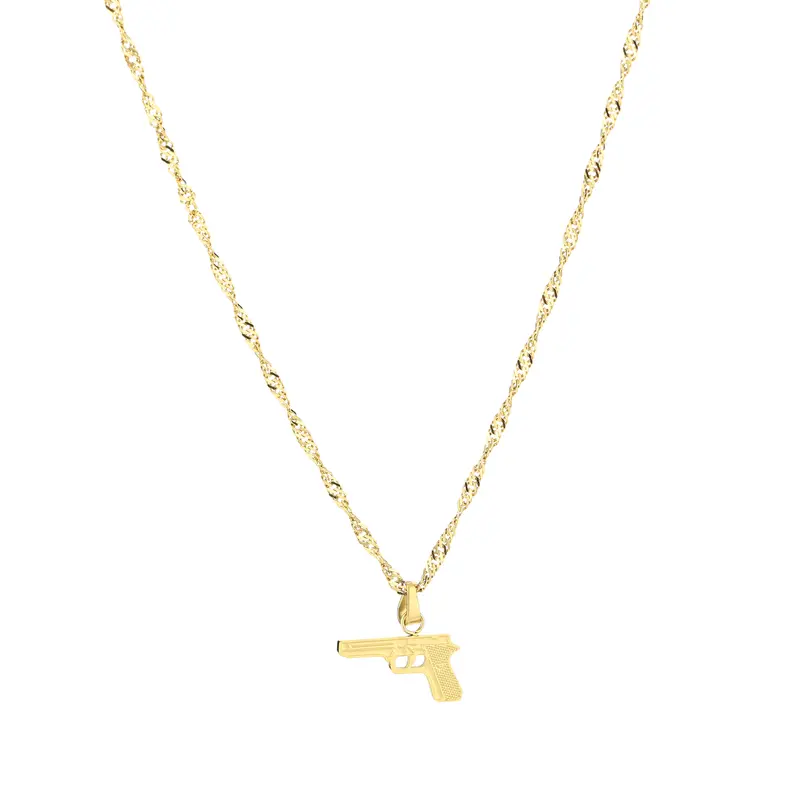 Michelle Bijoux Collier Gedraaid Pistool