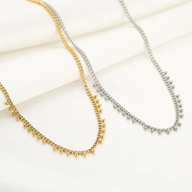 Michelle Bijoux Collier Schakel Kleine Balls