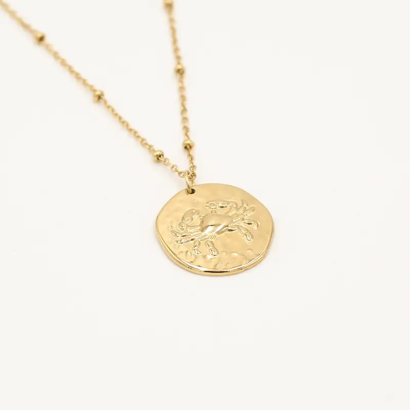 Michelle Bijoux Ketting Cancer - Kreeft Goud