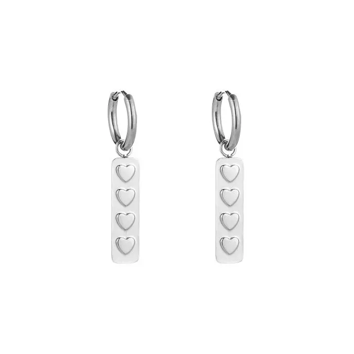 Michelle Bijoux Oorbellen rectangle hearts