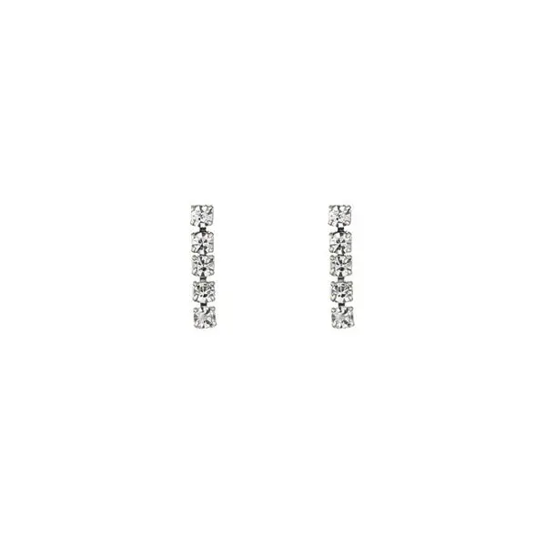 Michelle Bijoux Oorknop Ketting Strass Multi Goud