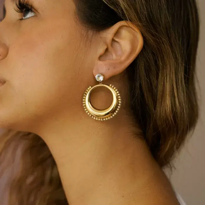 Michelle Bijoux Oorknoppen Chunky Strass Oorbellen