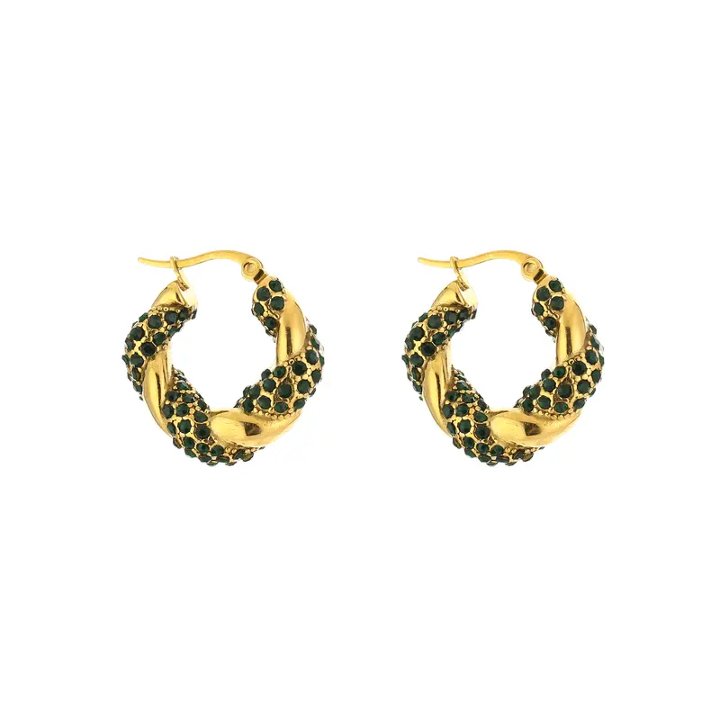 Michelle Bijoux Oorknoppen Draai Strass