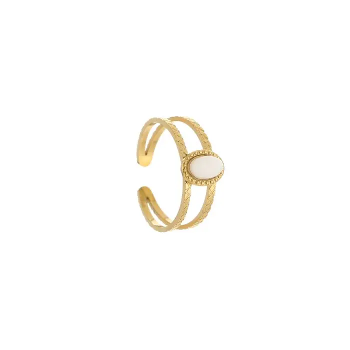Michelle Bijoux Ring Dubbel Goud (One Size)