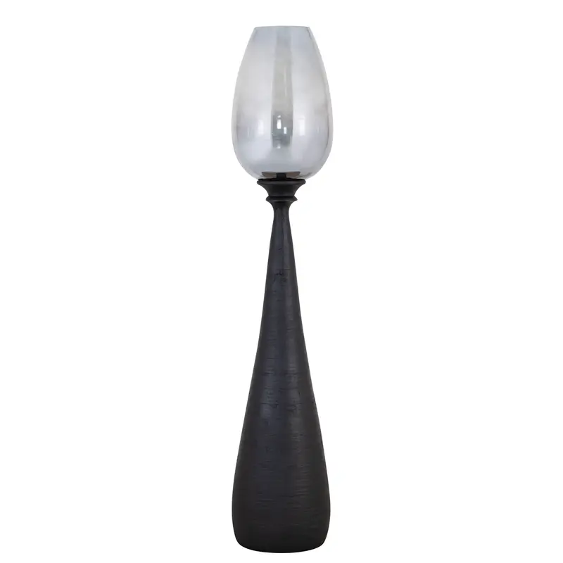Midi Mango Wood Stormlight Smoke Glass Black Large PTMD