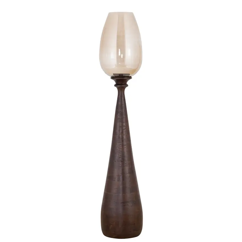 Midi Mango Wood Stormlight Smoke Glass Brown Large PTMD