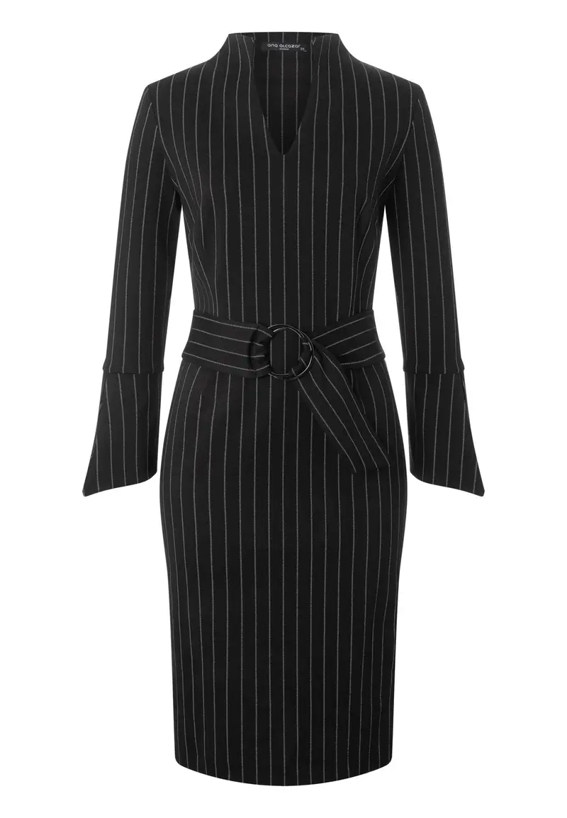Mididress Krijtstreep