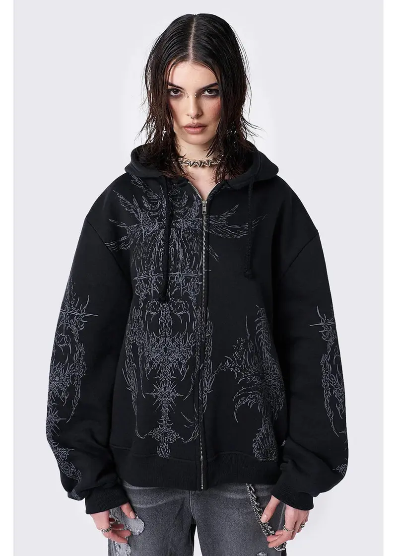 Minga London Enigmatic Black Hoodie
